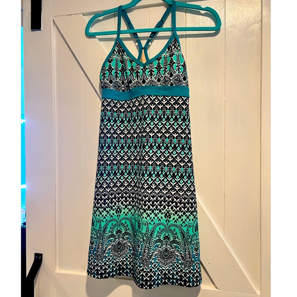 Athleta Shorebreak Activewear Swim Dress Racer Back XS